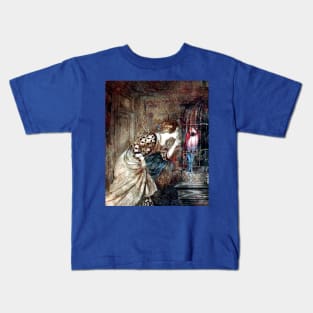 Mary Colven and the Parrot - Arthur Rackham Kids T-Shirt